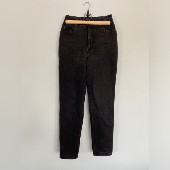 Vintage BONGO by Gene Montesano Black High Waisted Tapered Jeans Size 7 - Picture 1 of 11